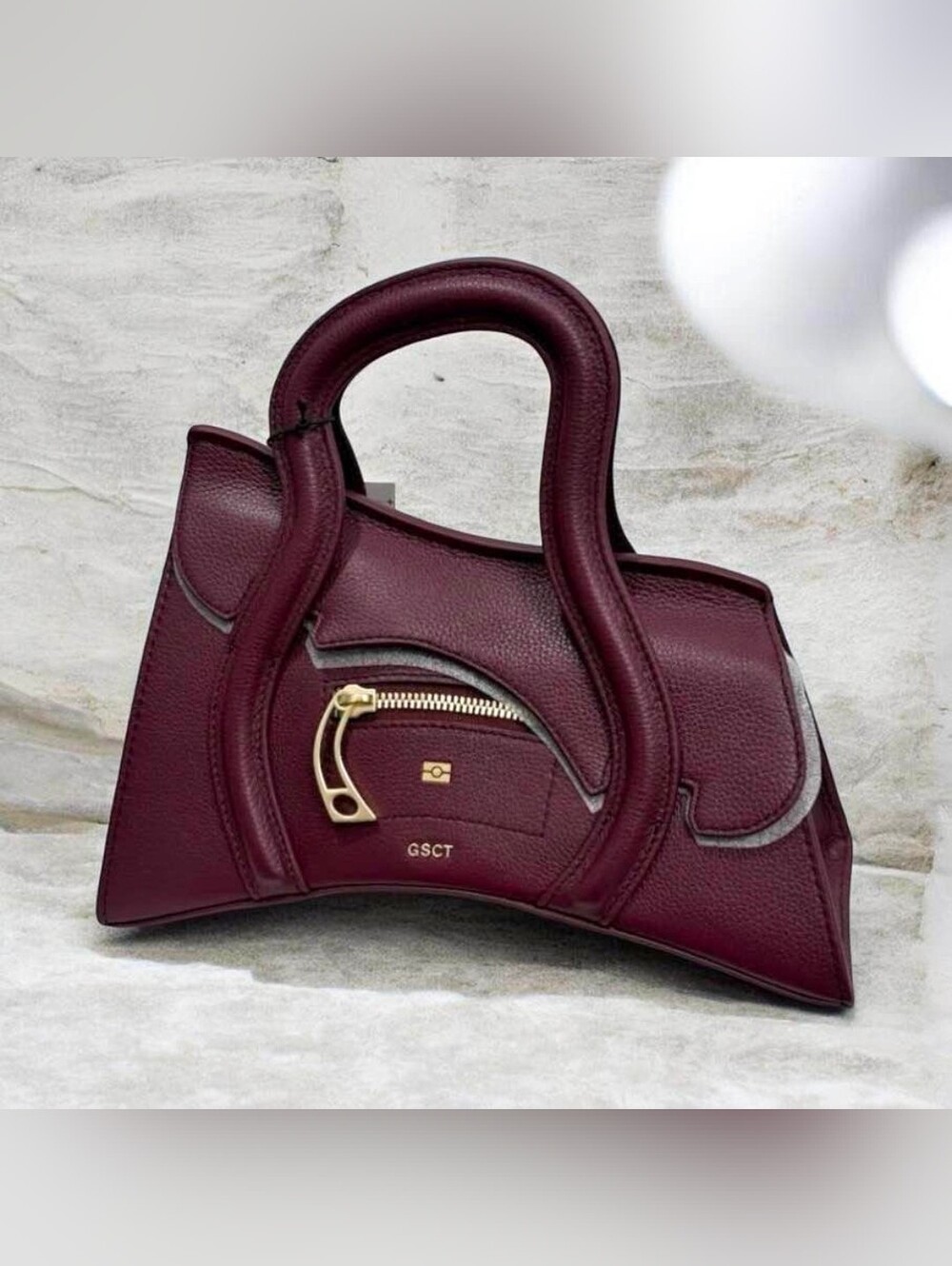 *UNRELEASED* MSCHF GSCT Global Supply Chain Telephone Leather Handbag | Maroon